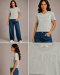 Tricou "PARIS" cu Strassuri